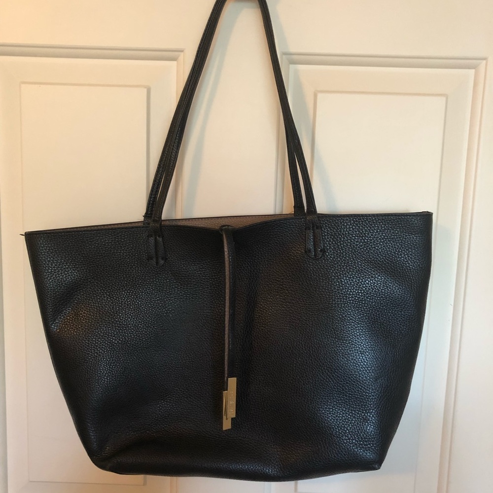remi & reid Reversible Black and Taupe Tote